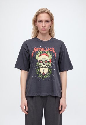 Noisy May, NMMILLIE LICENS CHRISTMAS TEE - Тениска с щампа - metallica santa