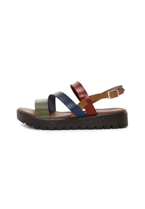 Platform sandals - multi-coloured