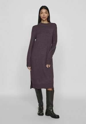 VILA VIRIL CREW NECK MIDI DRESS - Robe pull - plum perfect