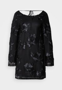 WIDE FLOWY MINI DRESS - Kokteilikleit/peokleit - black