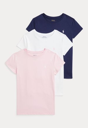Polo Ralph Lauren, COTTON JERSEY CREWNECK TEE 3-PACK 7-14Y - T-shirt basic - white/hint of pink/newport navy