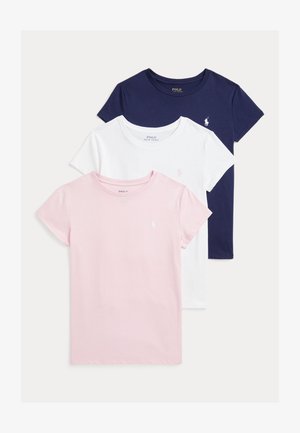 Polo Ralph Lauren, COTTON JERSEY CREWNECK TEE 3-PACK 7-14Y - Tricou basic - white/hint of pink/newport navy