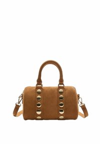 Stradivarius SMALL STUDDED BOWLING - Sac à main - camel