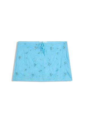 EMBROIDERED - Minisukňa - light blue