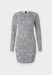 RUCHED MINI - Robe en jersey - black/white