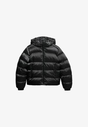 Superdry & Co, HOODED LUXE PUFFER - Winterjacke - black sheen