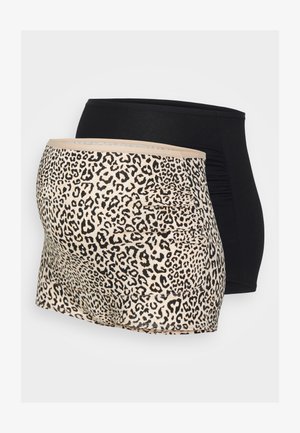 Lindex MATERNITY BRIEFS 2 PACK - Hipsterek - beige/black
