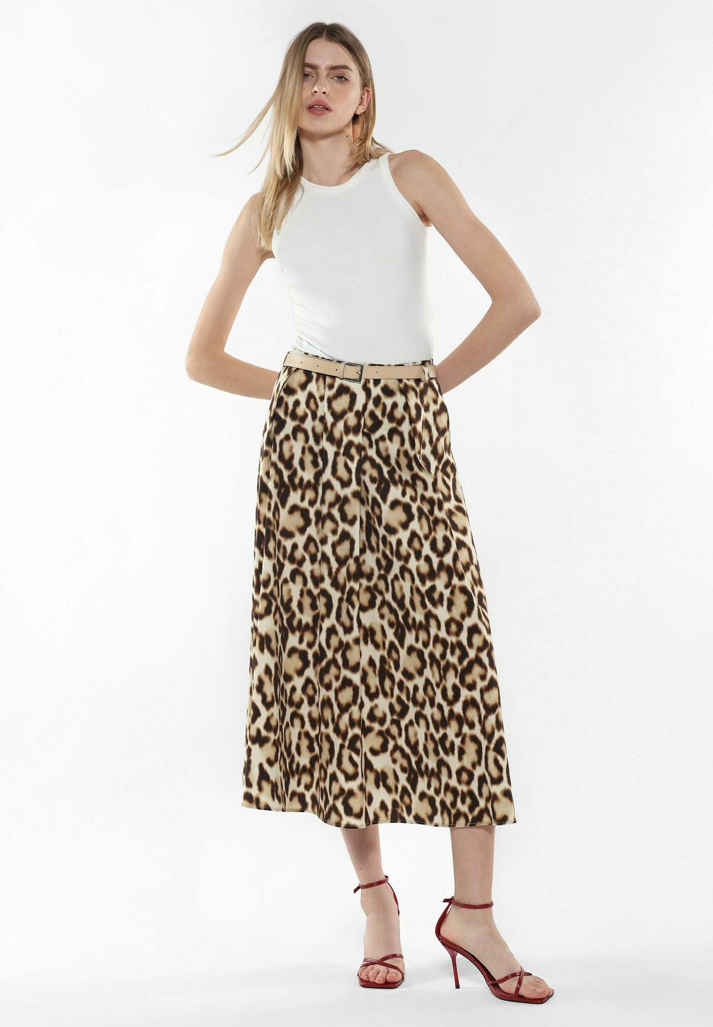 Gonne Gonna Animalier Gonne Midi Gonna Leopardata Elisabetta