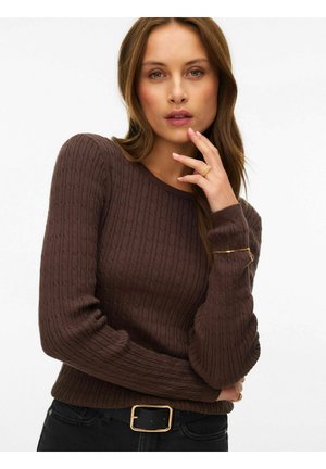 PULLOVER VMCARE - Vesta - chocolate brown