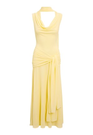 Forever New Petite, VIVIANNE SCARF TIE DRESS - Iltapuku - yellow