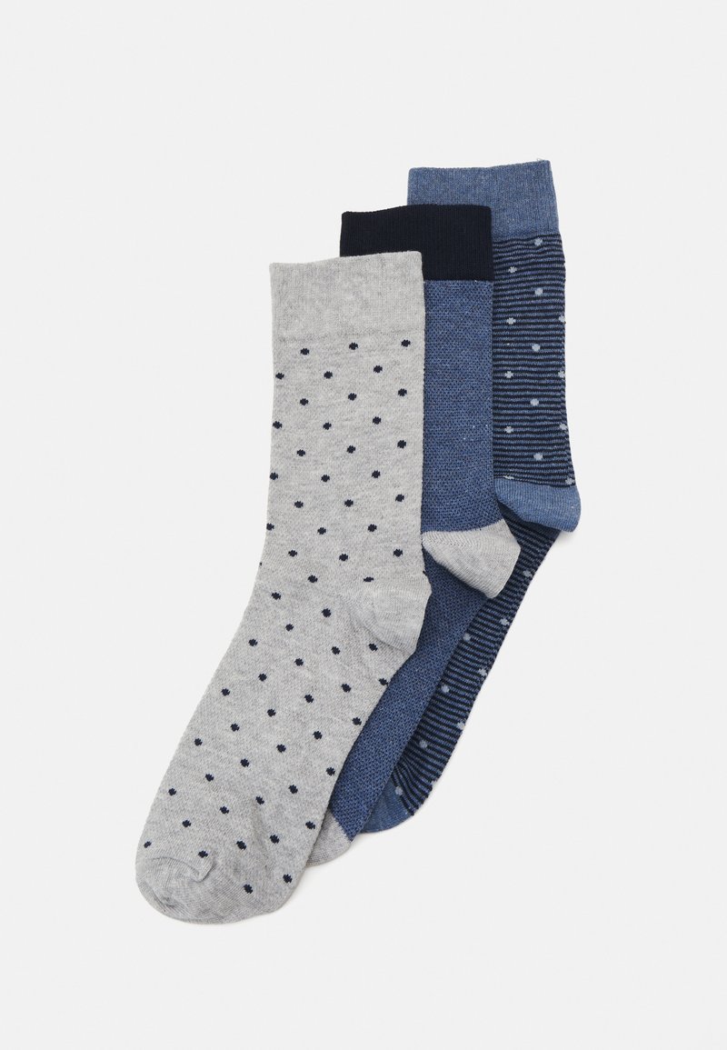 Pier One 3 PACK - Chaussettes - blue/dark blue/grey