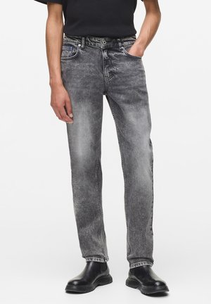 SLIM-FIT - Blugi drepți - visual washed black