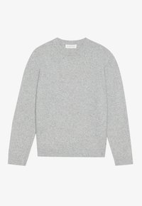Striktrøje - mottled light grey