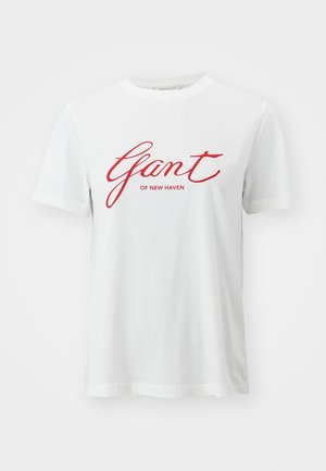 REG SCRIPT - T-shirt med print - eggshell