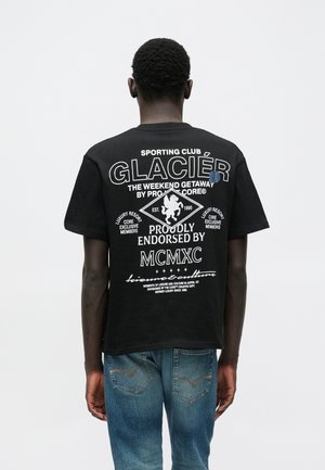 JCOCREST BACK PRINT TEE CREW NECK - Marškinėliai su spaudiniu - black