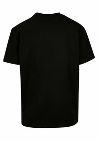 Svart t-shirt i bomull med klassisk rund halsringning, korta ärmar och en avslappnad passform. Tyget har en slät textur.