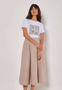 Apricot MIDI  - A-linjekjol - stone