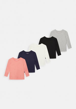 GIRLS TEE 5 PACK - Camiseta de manga larga - white/ grey/pink