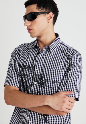 GINGHAM ILLUSTRATION SHORT SLEEVE  - Vapaa-ajan kauluspaita - navy