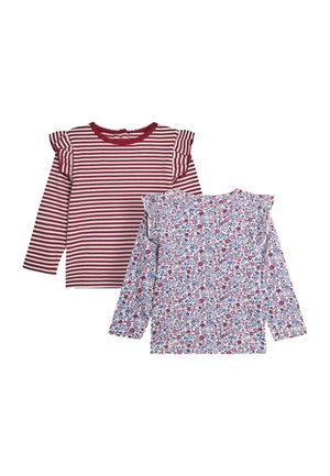 2-PACK DITSY FLORAL STRIPE FRILL -REGULAR FIT - Pitkähihainen paita - berry