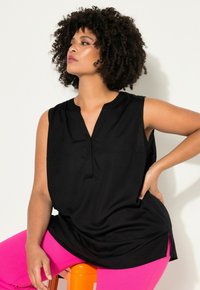 Angel of Style AUSSCHNITT GERUNDETER SAUM ÄRMELLOS - Top - black