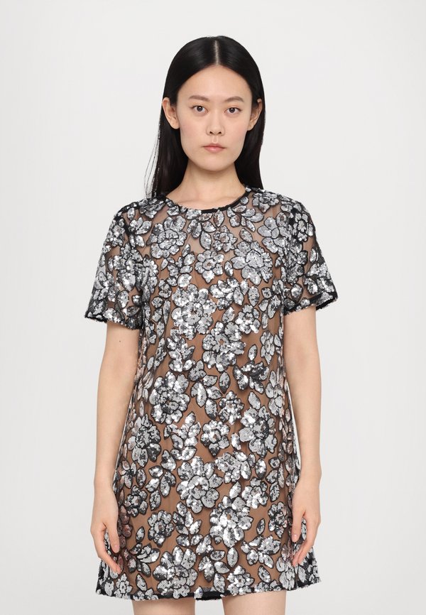 SEQUIN FLORAL  - Cocktail dress / Party dress - silver