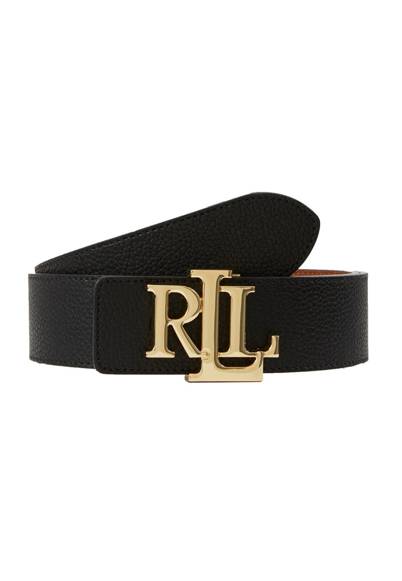 Lauren Lauren REVERSIBLE LEATHER BELT - - black/lauren tan/sort - Zalando.dk