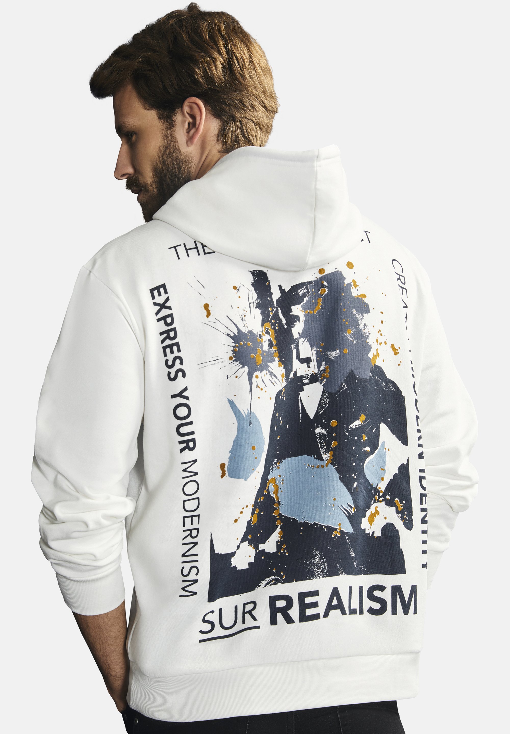 Blue Seven ABSTRACT - Hoodie - offwhite/off-white - Zalando.de