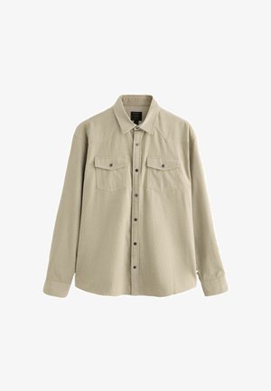 Next, CORD WESTERN STYLING LONG SLEEVE SHIRT - Hemd - ecru cream