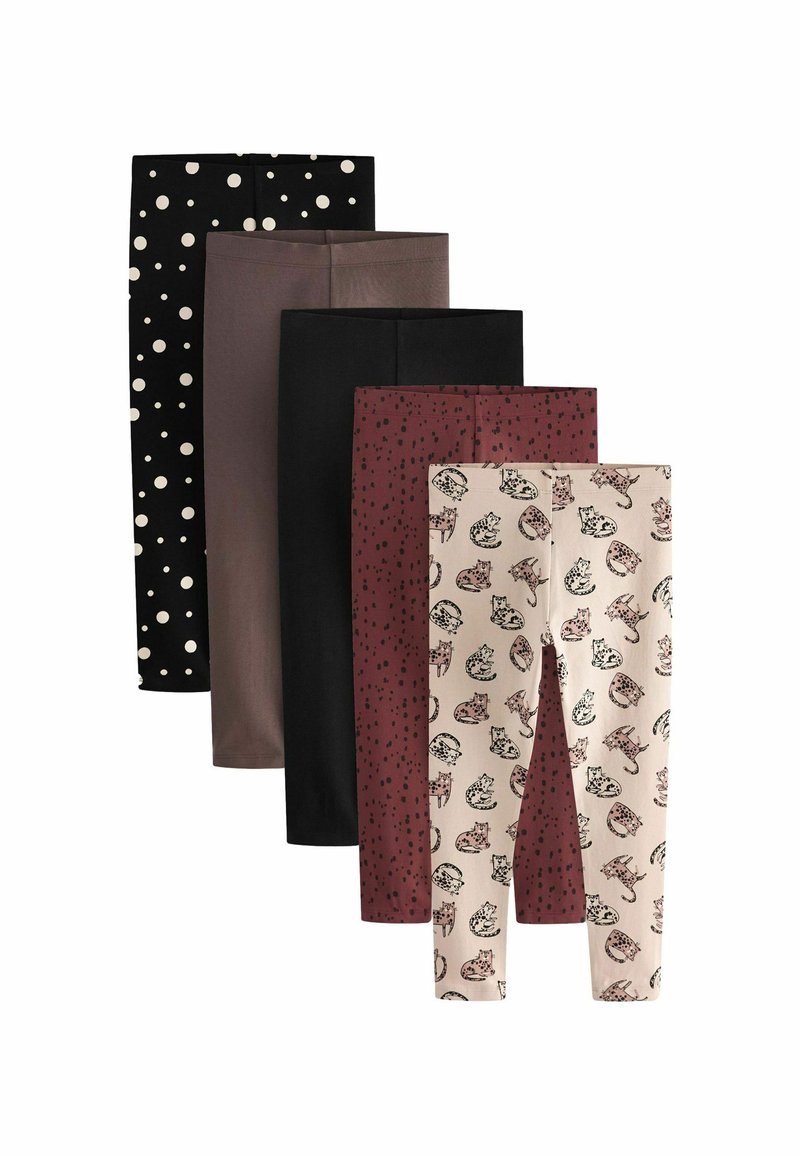 Next 5 PACK - Leggings - Byxor - rust brown mono spot neutral character