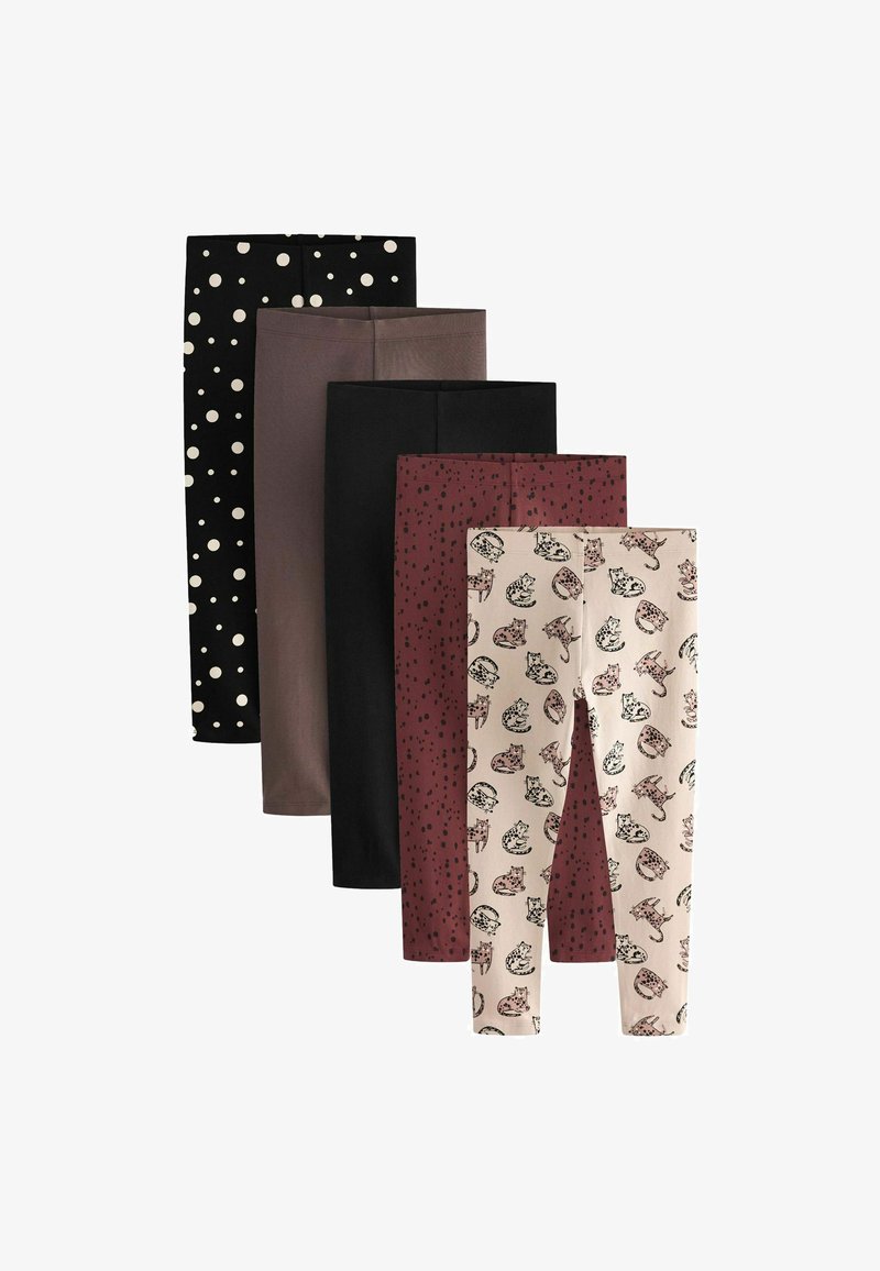Next 5 PACK - Leggings - Byxor - rust brown mono spot neutral character