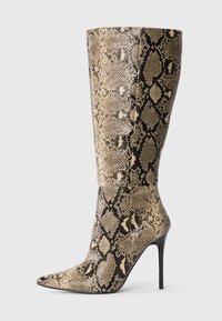 High heeled boots - grey