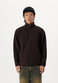 Selected Homme SLHRELAX - Mikina so zipsom - chocolate torte