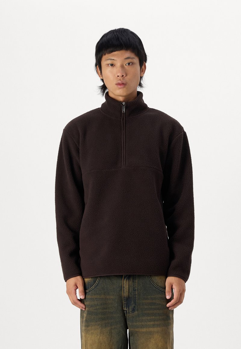 Selected Homme SLHRELAX - Mikina so zipsom - chocolate torte
