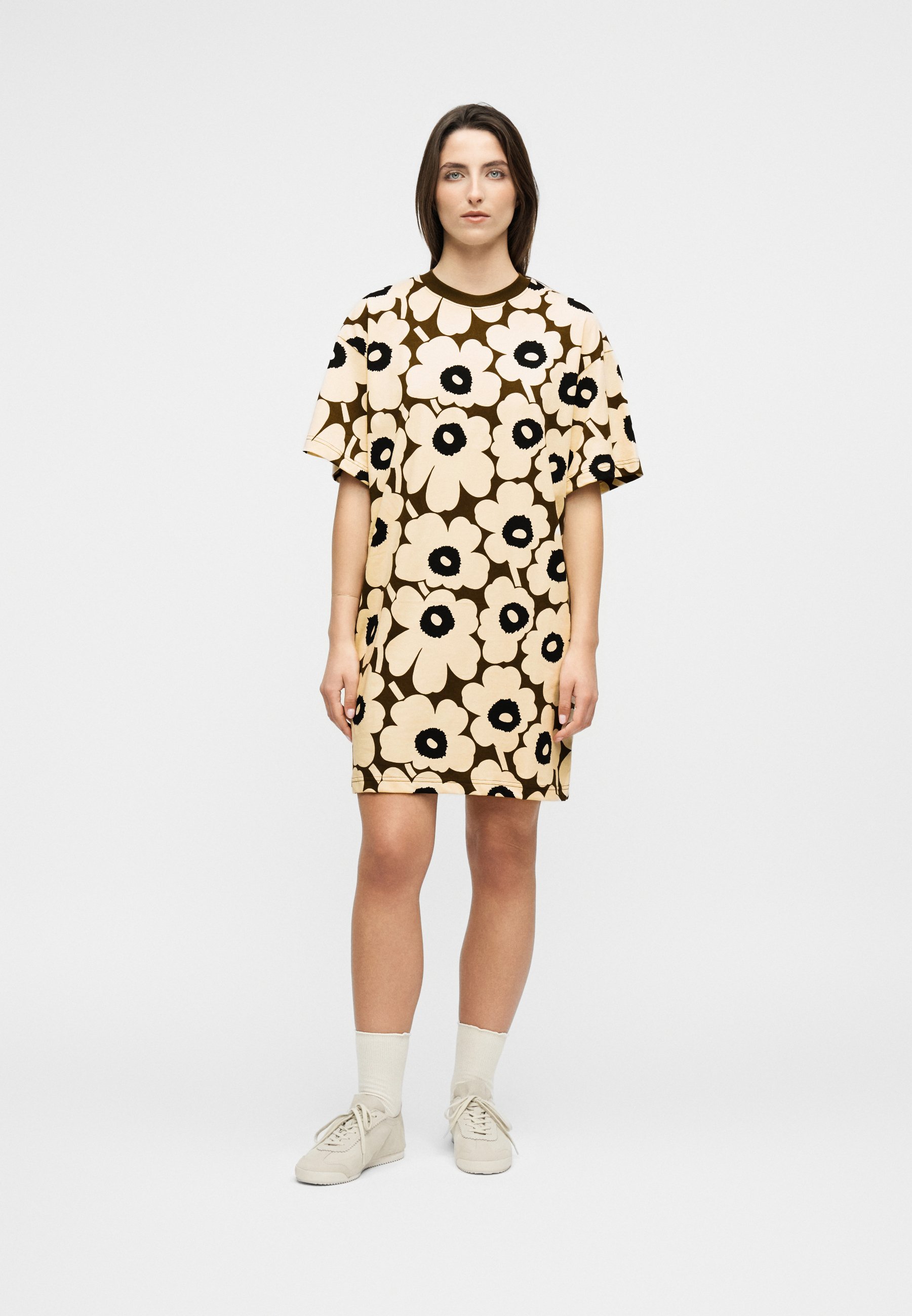 Marimekko PALIKKA UNIKKO TUNIC - Jersey dress - beige/brown/black