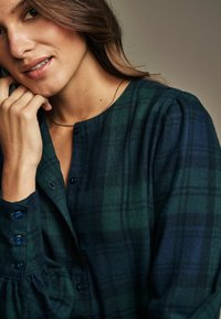 Laura Ashley REGULAR FIT  CHECK PUFF SLEEVE  - Blus - green black
