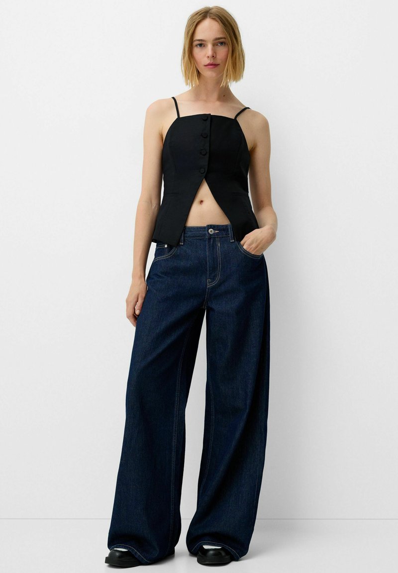 Bershka Top zwart Bershka Top zwart