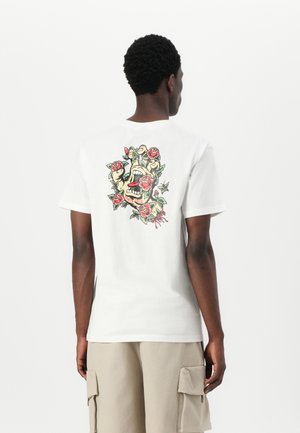 SCREAMING ROSE FLASH UNISEX - Print T-shirt - white