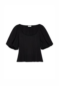 PLEATED PUFF SLEEVE - Pluus - black