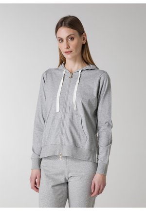 EMBROIDERED - Sweatjacke - grigio melange