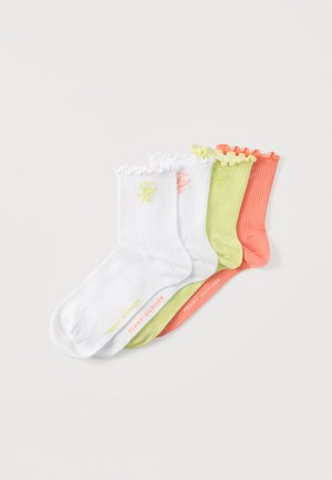 4 PACK - Calze - coral/lime