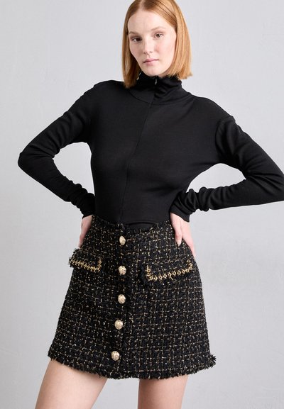 Cinq à Sept BESS SKIRT - Miniszoknya - black/gold