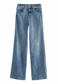 WIDE LEG PETITE - - Flared-farkut - mid blue