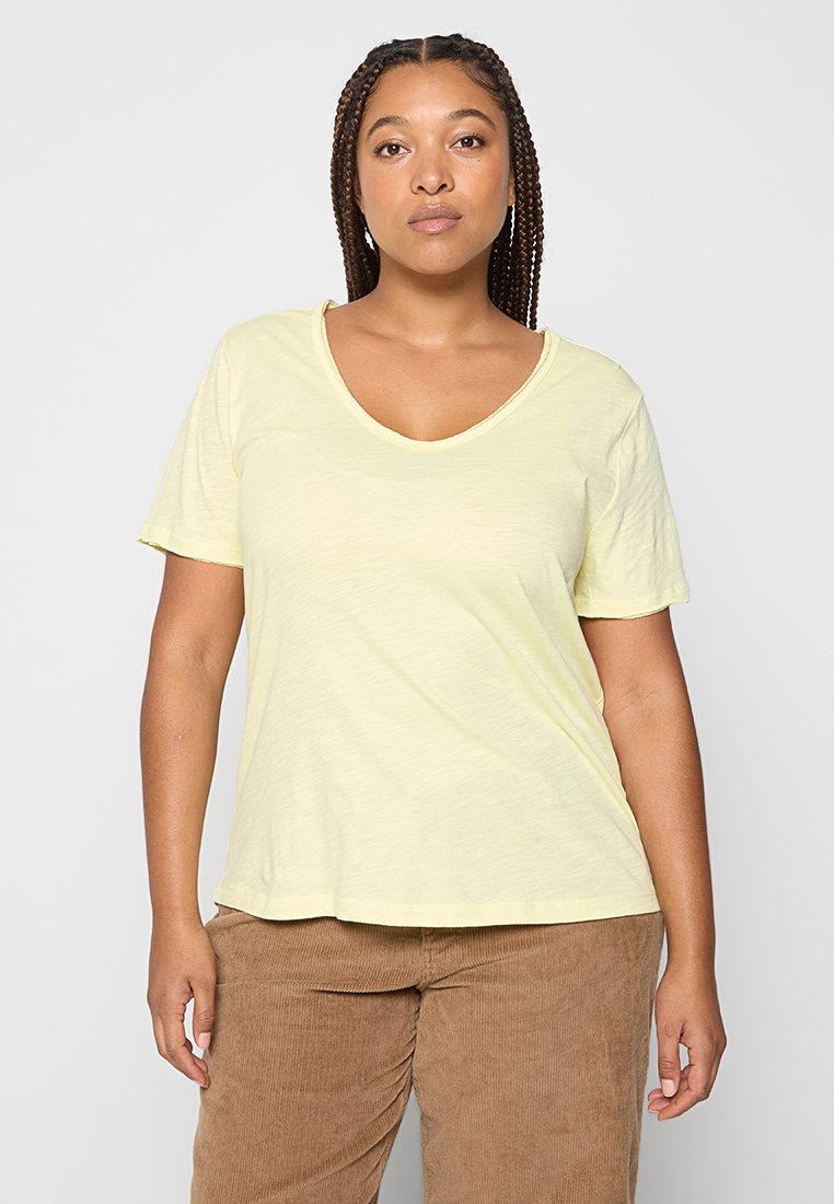 Scotch & Soda T-shirt basic geel