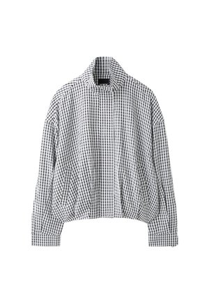 Stradivarius, OVERSIZE CHECK PRINT JACKET - Veste légère - black