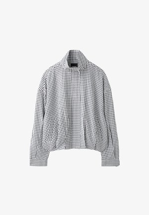 Stradivarius, OVERSIZE CHECK PRINT JACKET - Veste légère - black