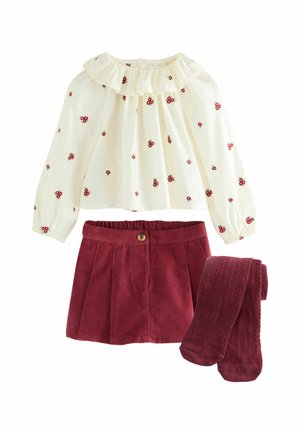 REGULAR FIT - EMBELLISHED  SET  . - Miniszoknya - red