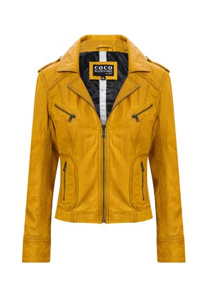Lederjacke - gelb