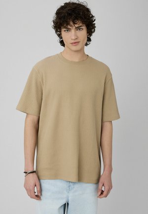 TEXTURÉ - T-shirt basique - marron