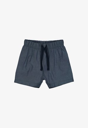 Dark gray shorts made from a lightweight fabric, featuring an elastic waistband, adjustable drawstring, and no visible patterns or accents.